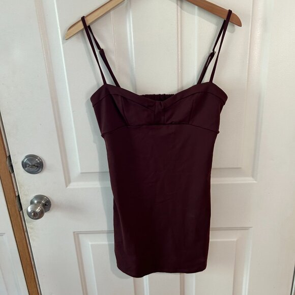 Free People Intimately Probably Should Bodycon Mini Dress brown medium m - Picture 2 of 9